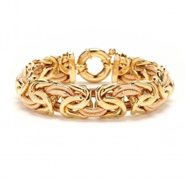 bi-color-gold-byzantine-bracelet