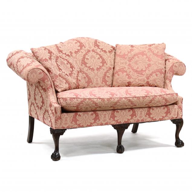 stickley-chippendale-style-mahogany-settee