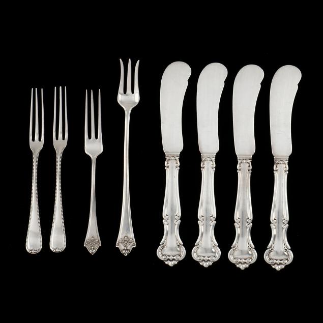 a-grouping-of-american-sterling-silver-flatware