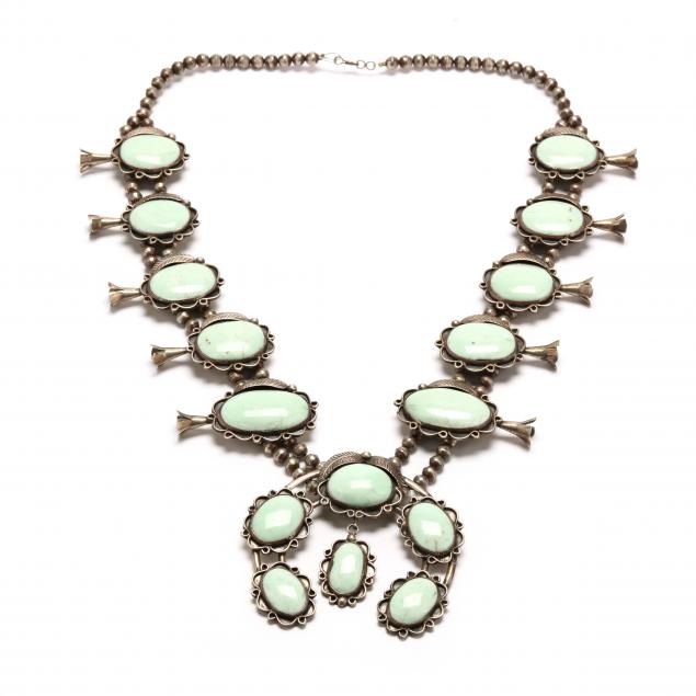 southwestern-silver-and-turquoise-squash-blossom-necklace