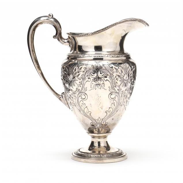 frank-m-whiting-i-lily-i-sterling-silver-water-pitcher