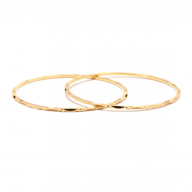 two-gold-bangles