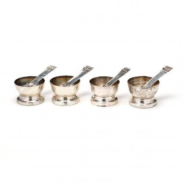 four-sterling-silver-salt-cellars-and-spoons-by-william-spratling