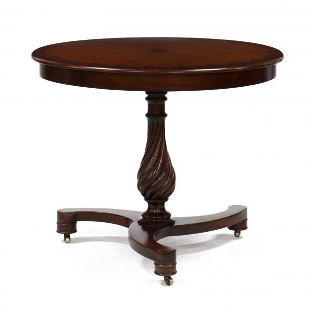 continental-style-inlaid-mahogany-center-table