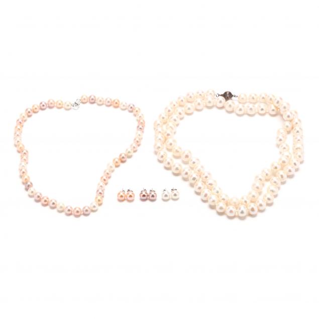 two-pearl-necklaces-and-three-pairs-of-pearl-earrings