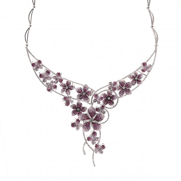 white-gold-and-gem-set-necklace