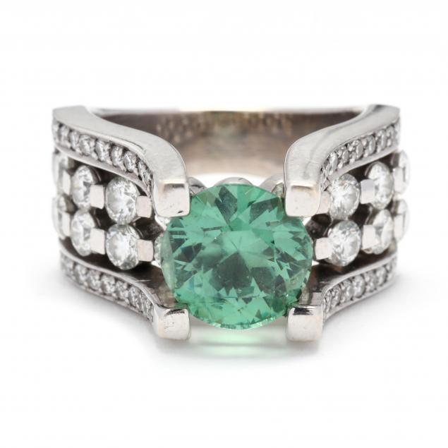 white-gold-demantoid-garnet-and-diamond-ring