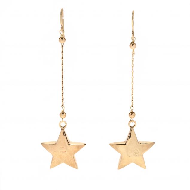 gold-star-motif-dangle-earrings-italy