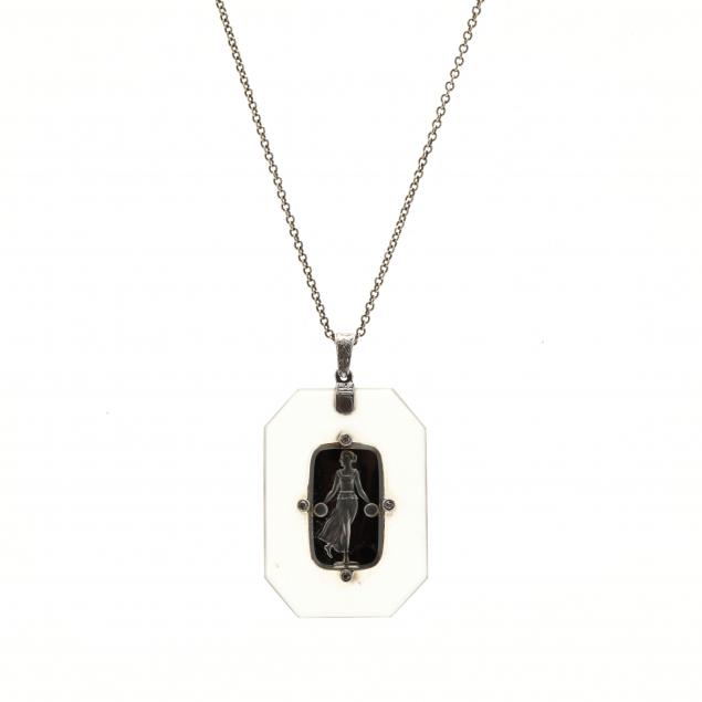 art-deco-intaglio-pendant-necklace