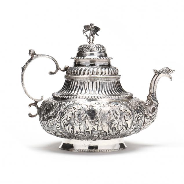 a-19th-century-dutch-silver-teapot