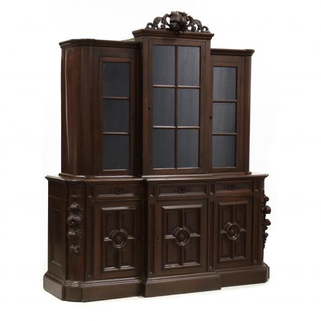 renaissance-revival-carved-mahogany-breakfront