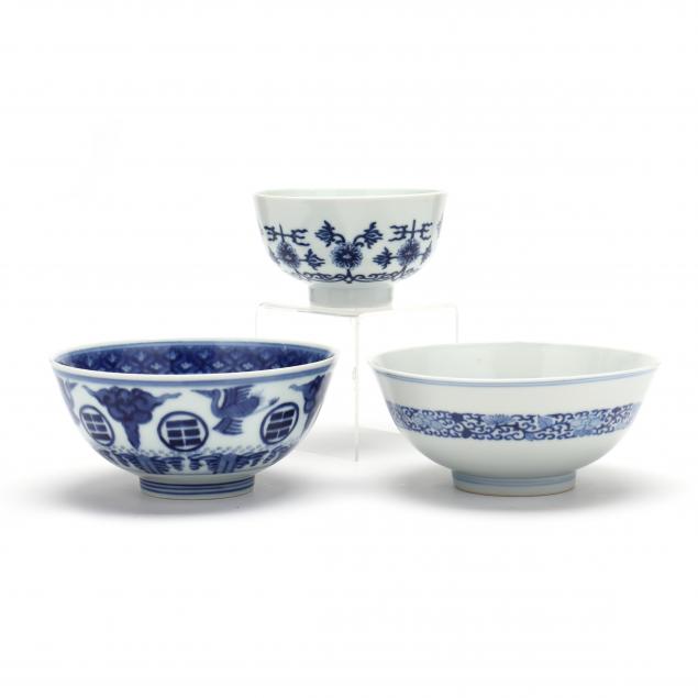 a-group-of-chinese-blue-and-white-porcelain-bowls