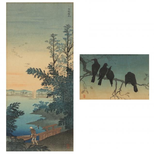takahashi-hiroaski-shotei-japanese-1871-1945-two-woodblock-prints