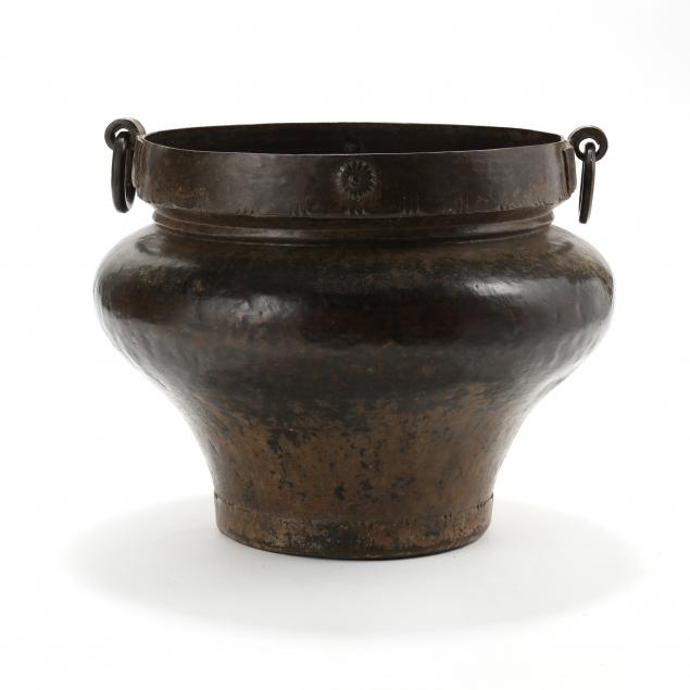 southeast-asian-hammered-bronze-jardiniere