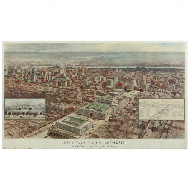 huge-early-20th-century-lithograph-of-pennsylvania-station-and-its-environs