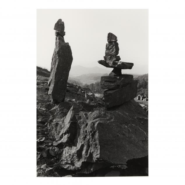 evans-nc-vintage-photograph-of-rocks-in-a-landscape