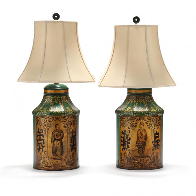 pair-of-antique-tole-tea-canister-table-lamps