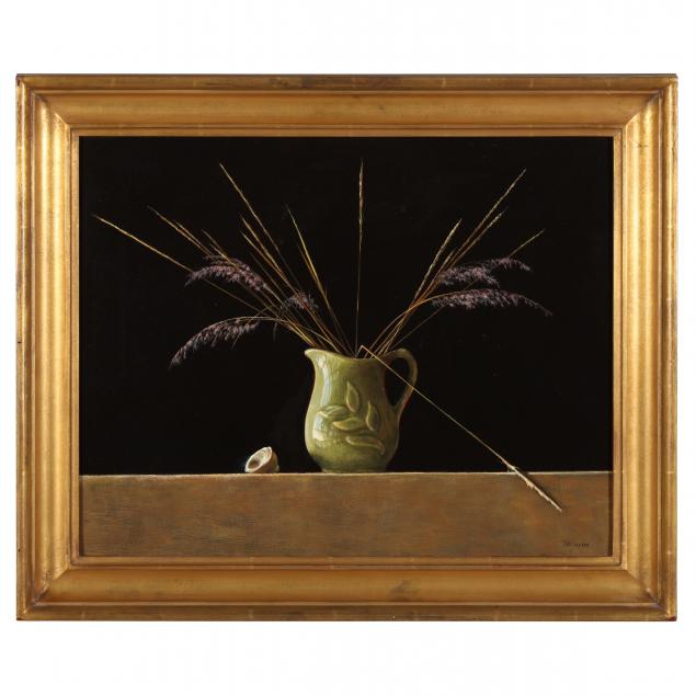james-del-grosso-american-1941-2013-i-key-west-beach-grass-with-green-pitcher-i