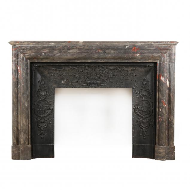 antique-iron-fireplace-surround-and-marble-mantel
