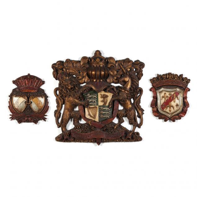 three-decorative-coat-of-arms-wall-appliques