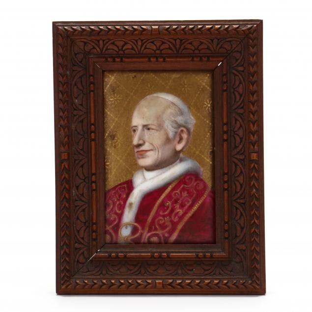 continental-porcelain-miniature-portrait-of-pope-leo-xiii