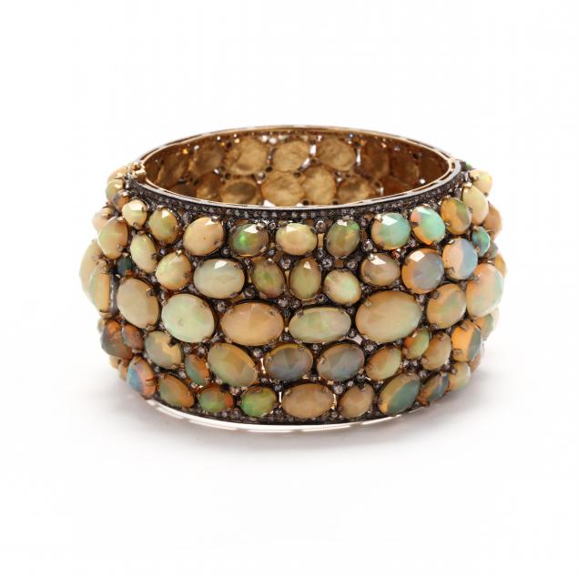 vermeil-opal-and-diamond-bangle-bracelet