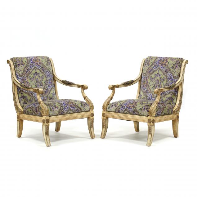 marge-carson-pair-of-italianate-carved-and-painted-bergeres-in-designer-upholstery