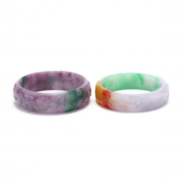 two-carved-jade-bangles