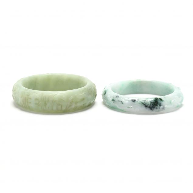 two-carved-jade-bangles