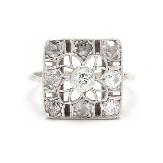 antique-white-gold-and-diamond-ring