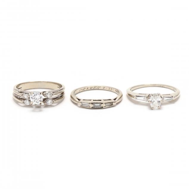 two-vintage-diamond-wedding-sets