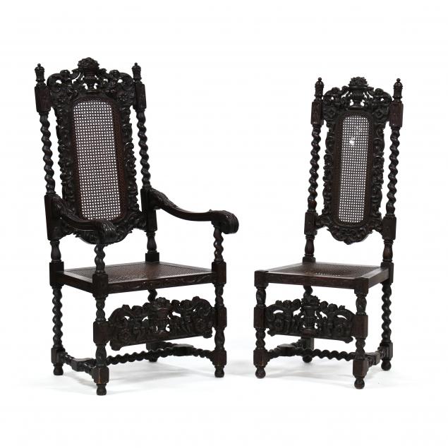 two-william-and-mary-style-carved-tall-back-chairs