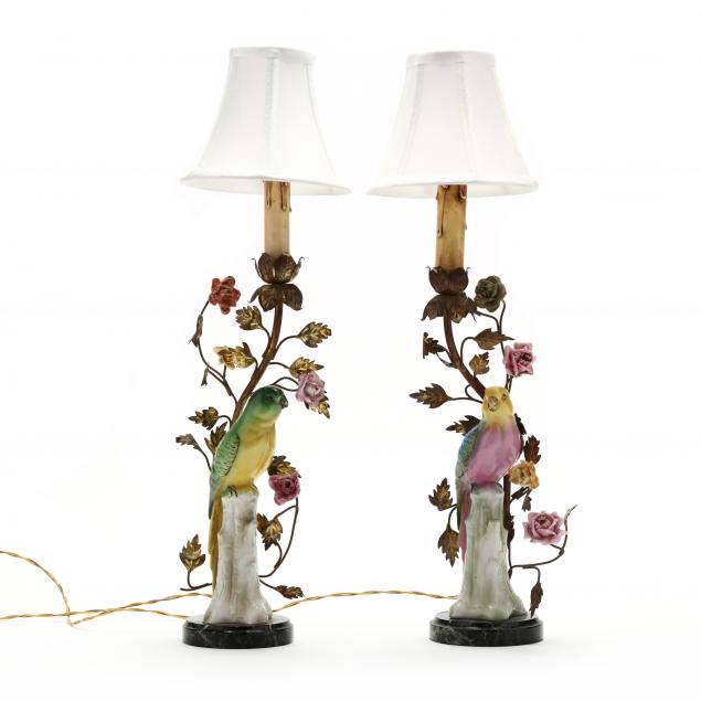 pair-of-porcelain-parrot-and-gilt-table-lamps