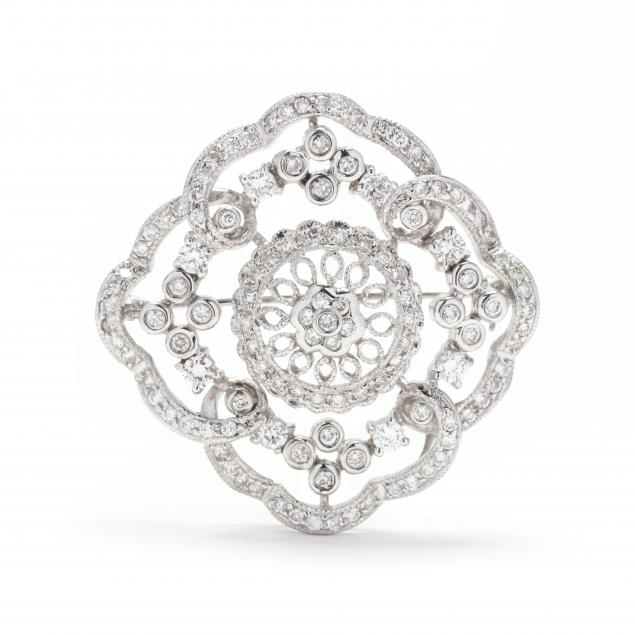 white-gold-and-diamond-flower-motif-brooch