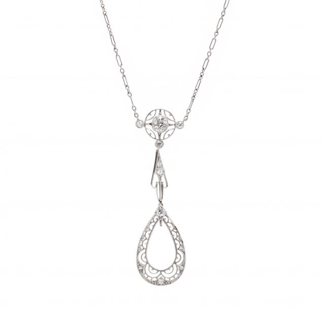antique-platinum-and-diamond-lavalier-necklace