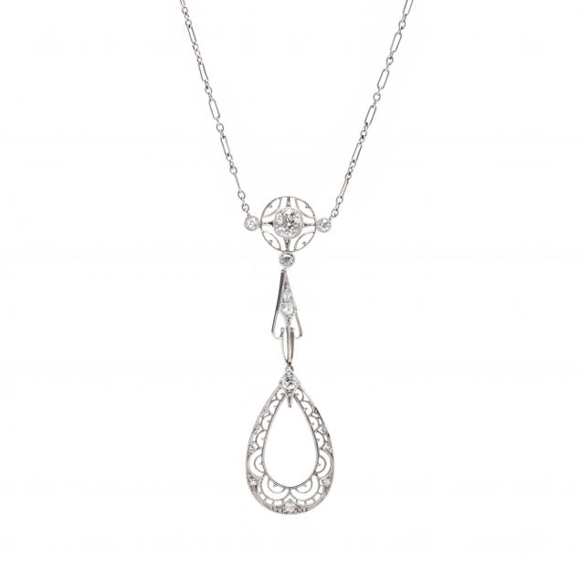 antique-platinum-and-diamond-lavalier-necklace