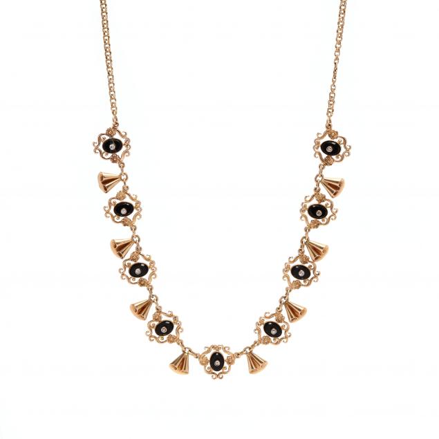 antique-black-onyx-and-diamond-fringe-necklace