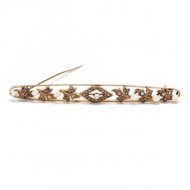 gold-seed-pearl-and-diamond-bar-brooch