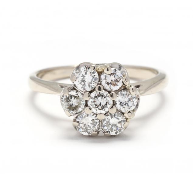 white-gold-and-diamond-cluster-ring