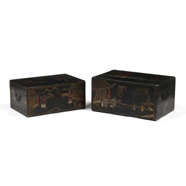 two-chinese-lacquered-pigskin-trunks