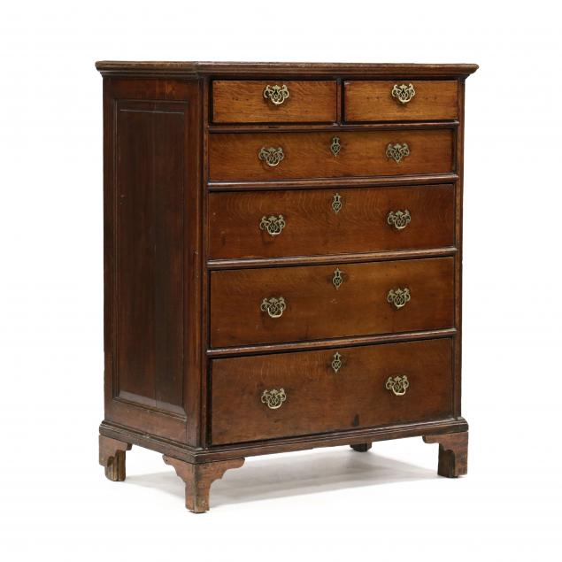 antique-english-semi-tall-oak-chest-of-drawers
