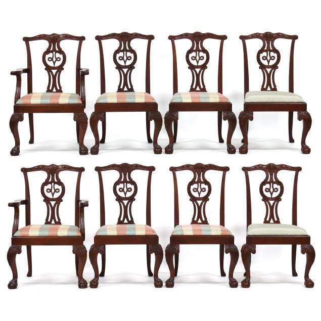 baker-set-of-eight-chippendale-style-carved-mahogany-dining-chairs