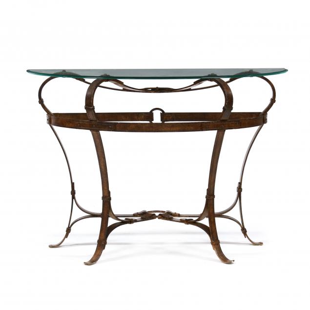 equestrian-iron-and-glass-console-table