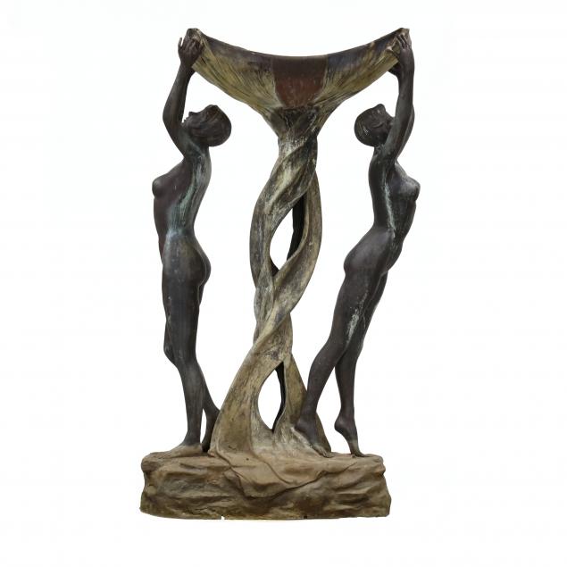 large-art-nouveau-style-bronze-figural-garden-fountain