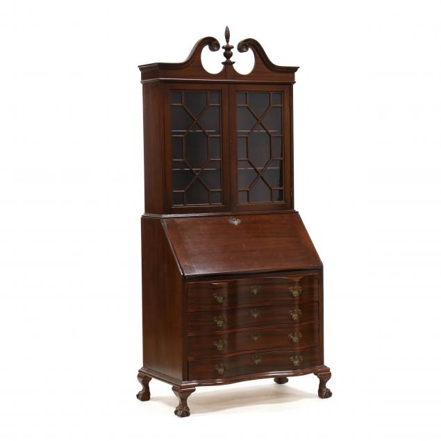 maddox-chippendale-style-mahogany-secretary-bookcase