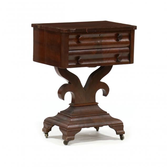 american-classical-mahogany-two-drawer-stand