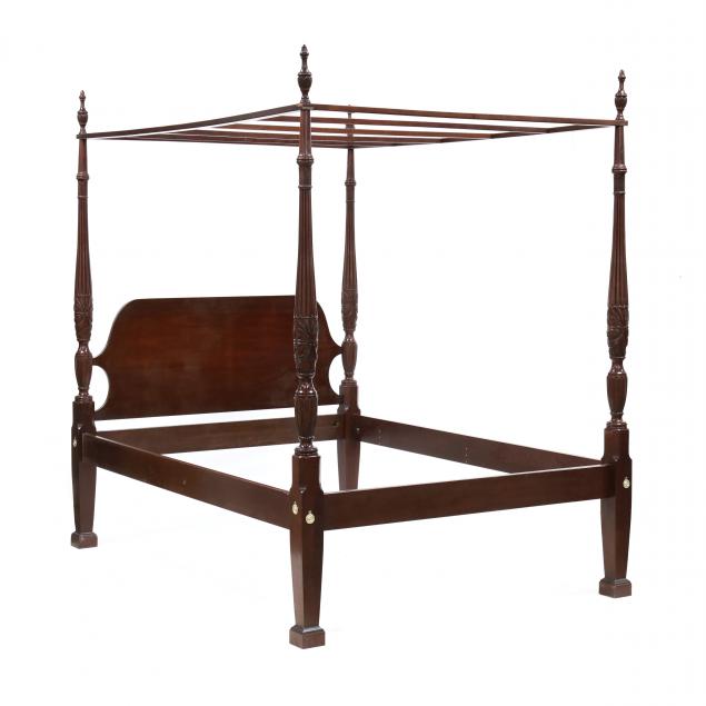 council-queen-size-rice-carved-mahogany-tall-post-bed-with-tester