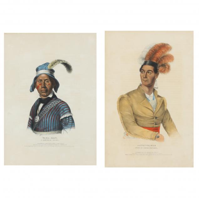 mckenney-and-hall-19th-century-i-ahyouwaighs-chief-of-the-six-nations-i-and-i-yaya-hajo-a-seminole-chief-i-two-works