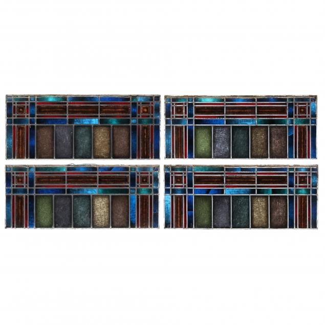 four-architecturally-salvaged-stained-glass-windows
