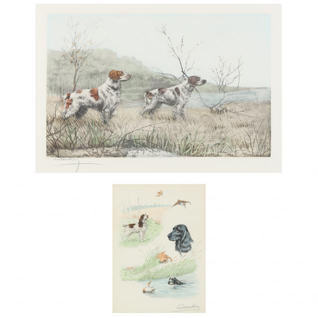 leon-danchin-french-1887-1939-two-sporting-dog-scenes